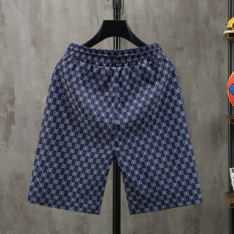 Sommershorts, trendige Sportoberbekleidung für Herren, bestickt, fünfteilig, jugendlich, lässig, dünn, schnell trocknend, locker sitzend_voghion.com