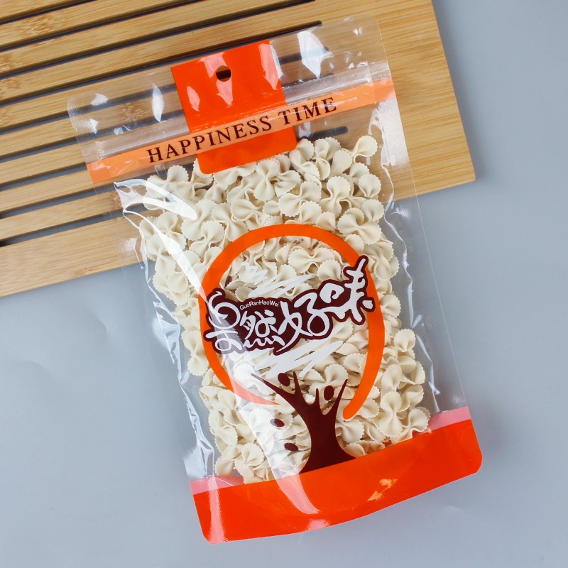 透明包装袋自封果然好味干果零食密封袋挂孔食品高清糖果特产定