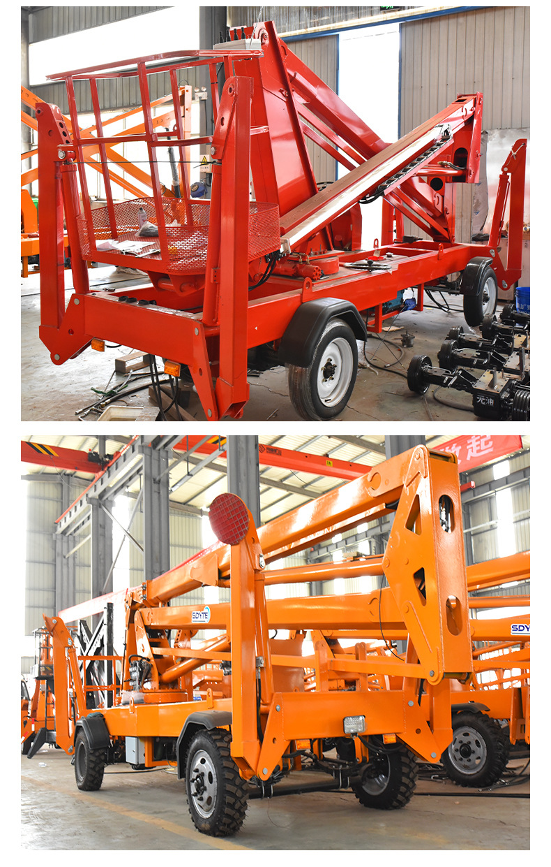 Curved arm lift climbing vehicle self-propelled aerial maintenance operation vehicle curved arm type climbing diesel curved arm lift