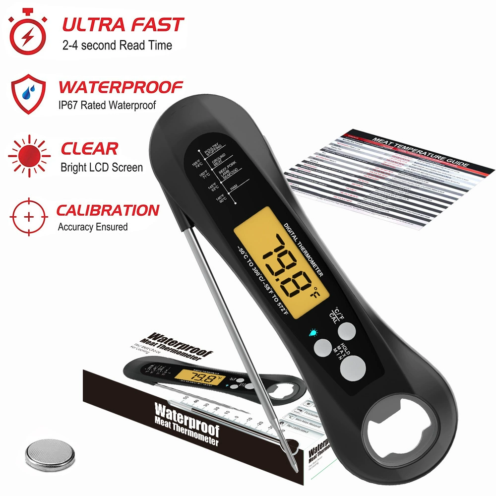 Electronic waterproof thermometer stainless steel, Amazon