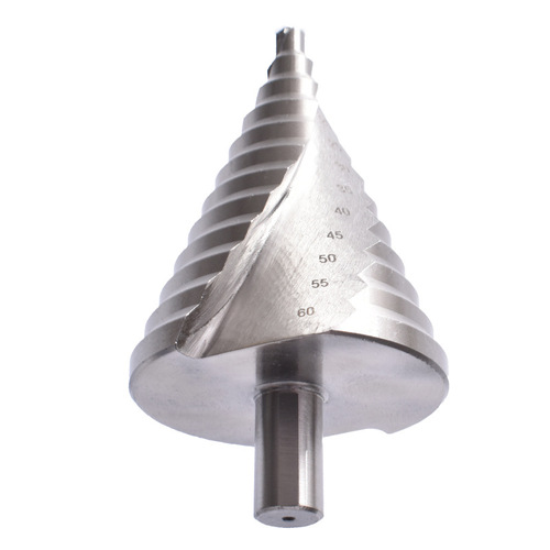 High speed steel 6-60mm pagoda drill triangular shank spiral groove step drill bit electric drill reaming step drill bit hole opener