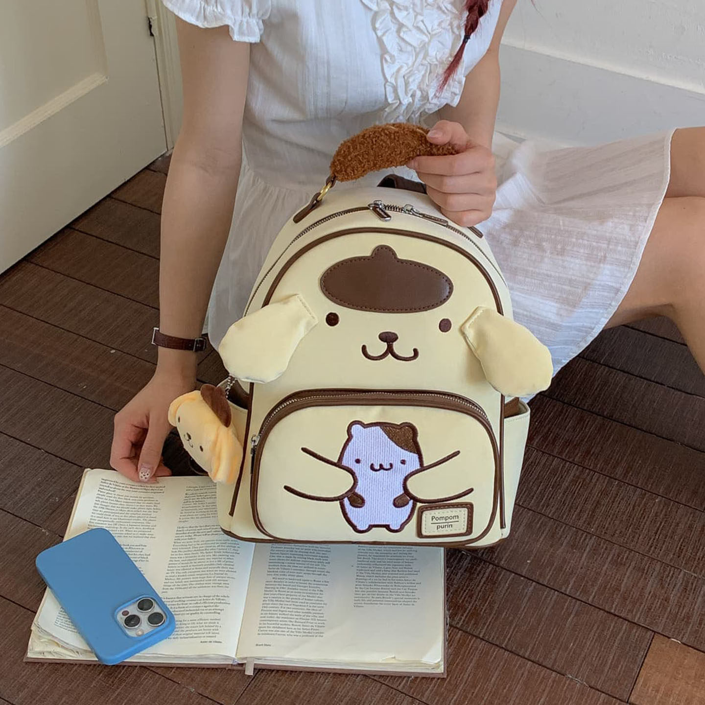 Cute mochila de gran capacidad nuevo tipo 2026 perro dibujos animados estudiantes clase mochila diaria mujer versión coreana