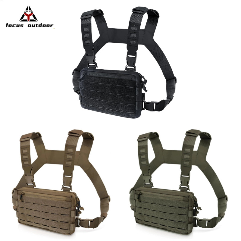 Bolsa de pecho de moda de calle transfronteriza, bolsa de pecho táctica multifuncional, bolsa de pecho táctica para hombres de viaje al aire libre