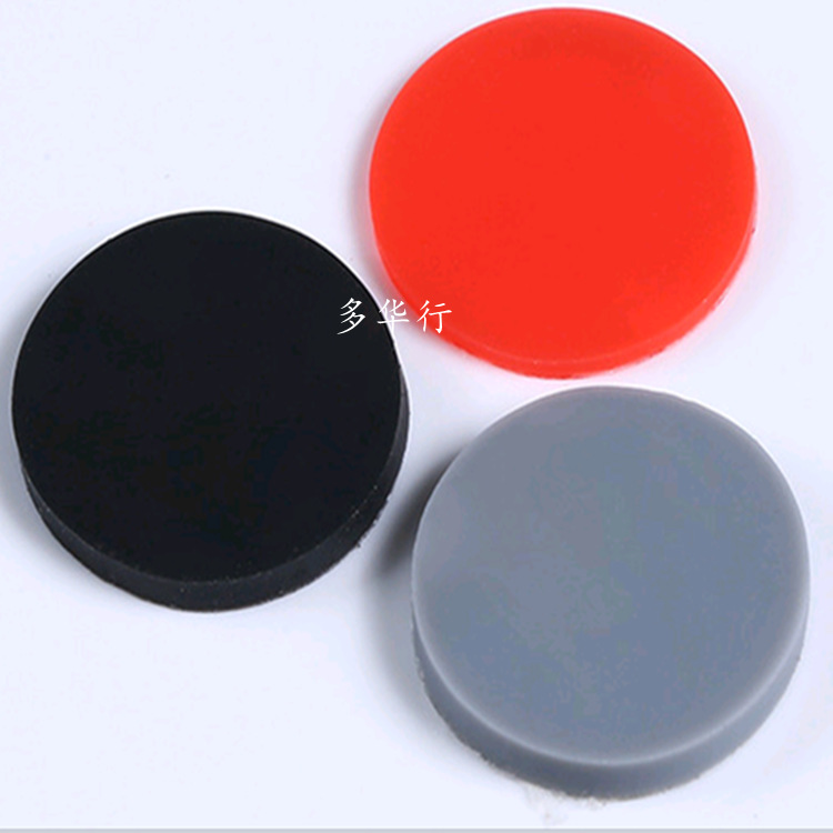 黑色圆形硅胶脚垫 背胶自粘硅胶垫 防撞阻燃硅胶垫片家具电器配件