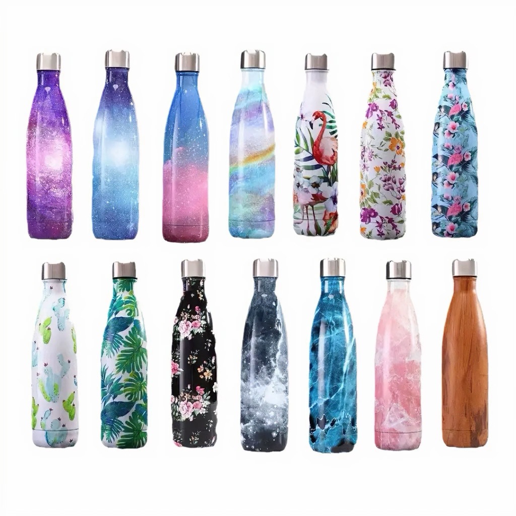 Amazon Coke Bottle 304 Stainless Steel Double Layer Vacuum Thermos Cup Creative Fashion Coke Cup Outdoor Water Cup