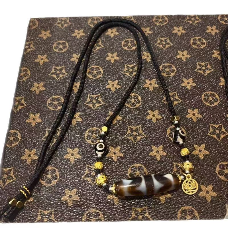 オリジナルデザインのダブルタイガーバイアスビーズネックレス、三つ目ビーズネックレス、ファッションジュエリー、多用途、メーカー直販|undefined