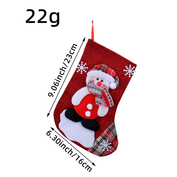 M3-22 linen white socks snowman style