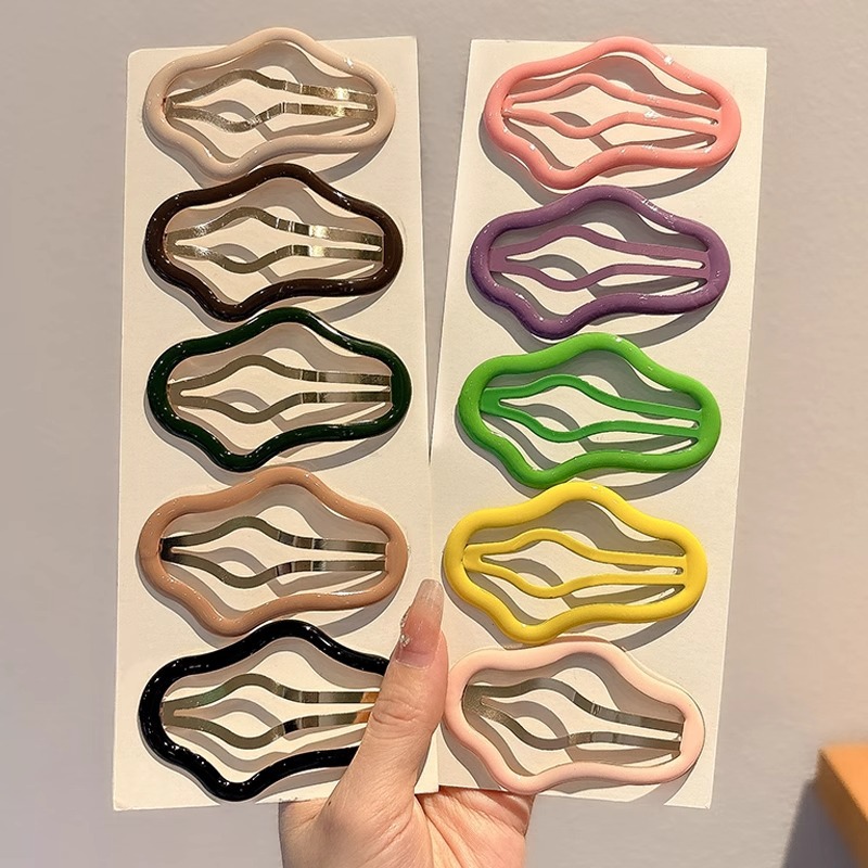 Nube de corteza coreana agujero bb clip detrás de la cabeza rotura pin de pelo 2024 nuevo frente lateral clip de mar de acero