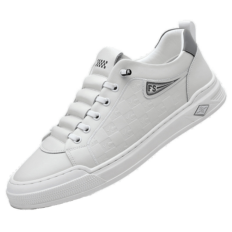 Verano nuevos zapatos casuales para hombres, zapatos blancos simples coreanos, cordones bajos, zapatos deportivos ligeros y transpirables para hombres transfronterizos