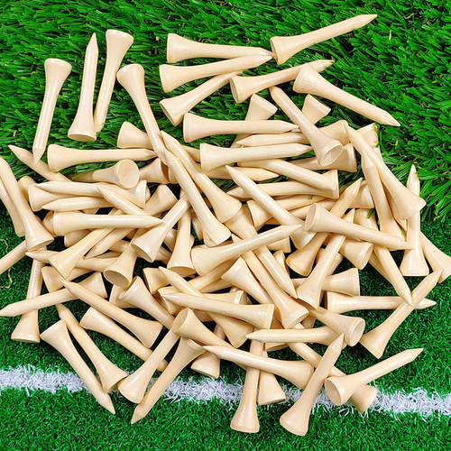 100pcs/pack golf wood TEE varnish wooden golf tee holder golf tee tee ladder
