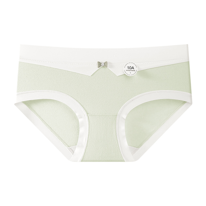 Ropa interior de mujer de algodón puro de color caramelo, agradable para la piel y transpirable 10A antibacteriano de seda de morera entrepierna elástica sin costuras pantalones de cadera para niña
