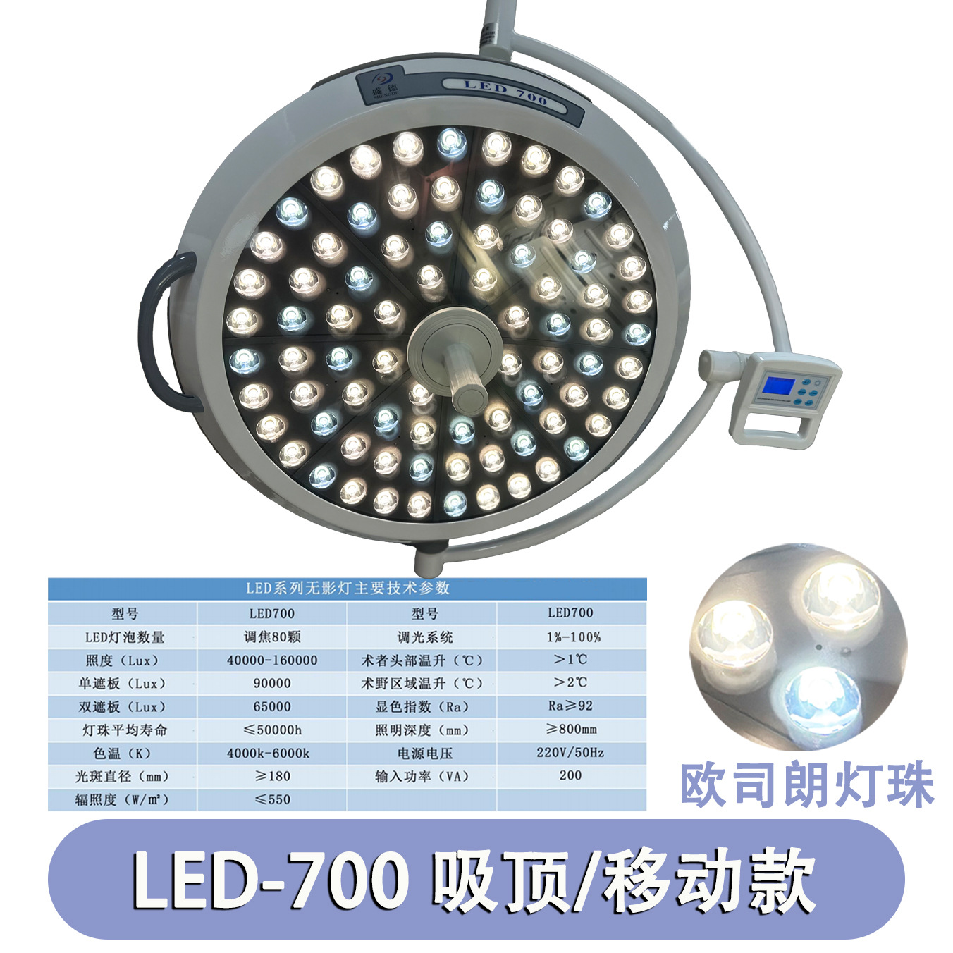 lámpara de LED sin sombra para quirófano especial lámpara de dos cabezas de alto rendimiento de color hospital plástico equipo de hospital de mascotas