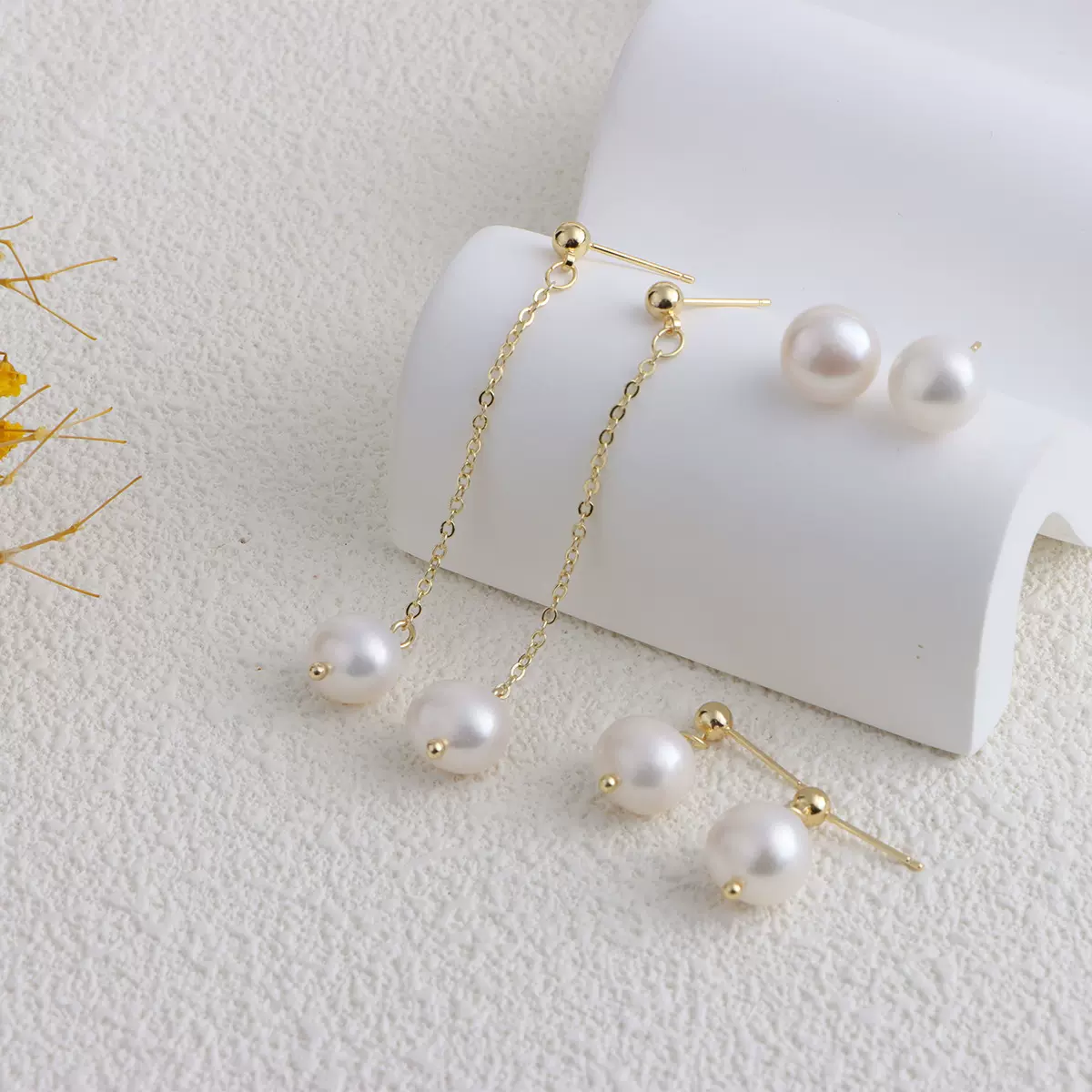 韩版时尚淡水珍珠耳环女长款流苏珍珠耳钉小众设计高级感耳饰耳坠