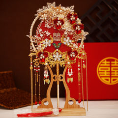 重工豪華喜扇純手作り花嫁結婚団扇diy材料バッグ結婚プレゼント友達完成品