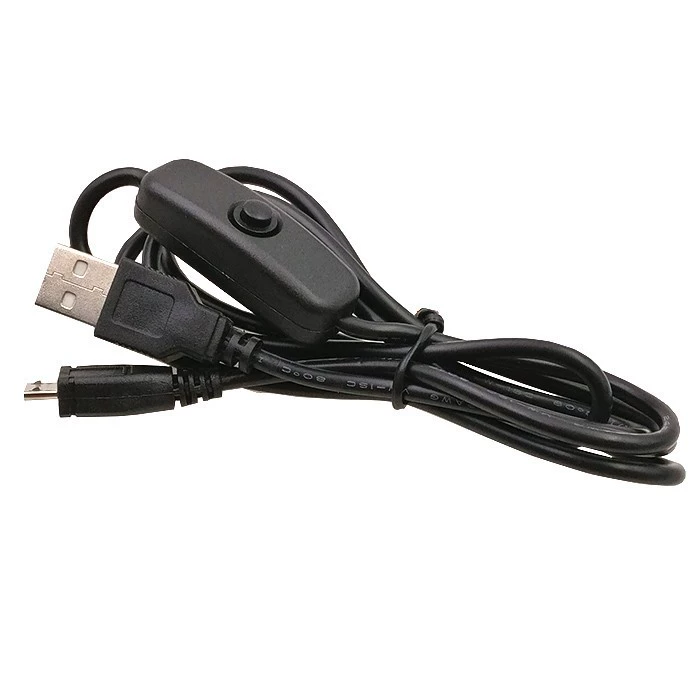 Блок питания для Raspberry Pi с USB-переключателем, кабель USB — micro USB с выключателем