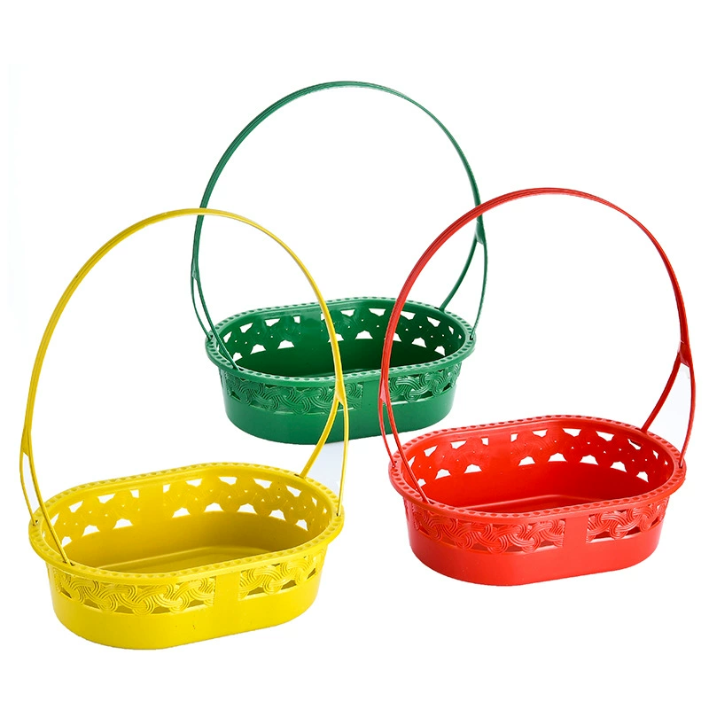 Прямые поставки с фабрики Новый китайский узел пластиковая корзина для цветов Фестиваль Цинмин пластиковая корзина для цветов пластиковая портативная жертвенная корзина для цветов оптом
