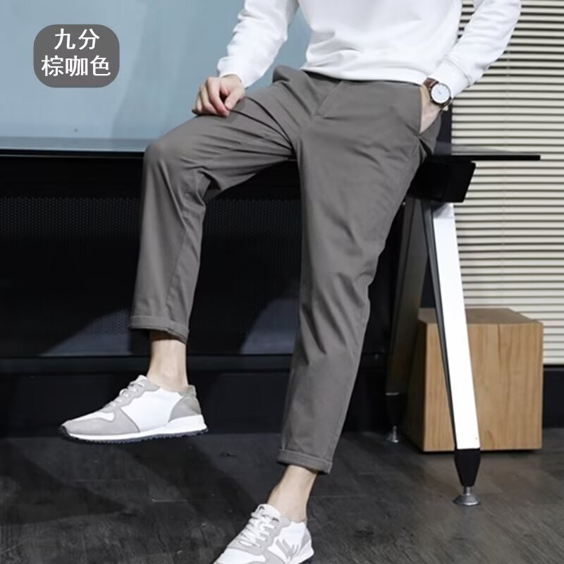 High Quality Spring Summer Autumn Harlan Cropped Men's Pants Trendy Brand Dipper Suit Pants Slim Fit Small Foot Men's Casual Pants High Quality Spring Summer Autumn Harlan Cropped Men's Pants Trendy Brand Dipper Suit Pants Slim Fit Small Foot Men's Casual Pants