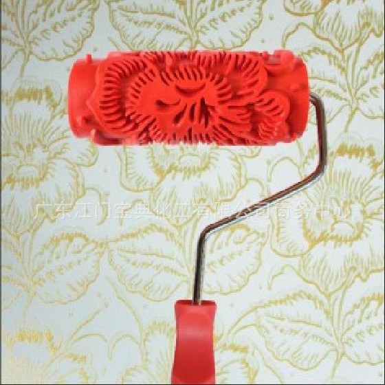 源头工厂600种花型滚筒刷压花橡胶幻彩珠光漆装饰机涂装工具批发