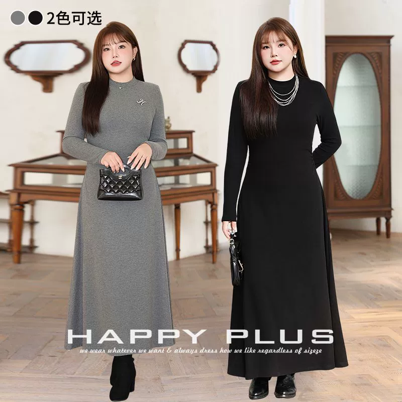 Прямоугольное плечо с круглым вырезом и тонким кашемировым платьем