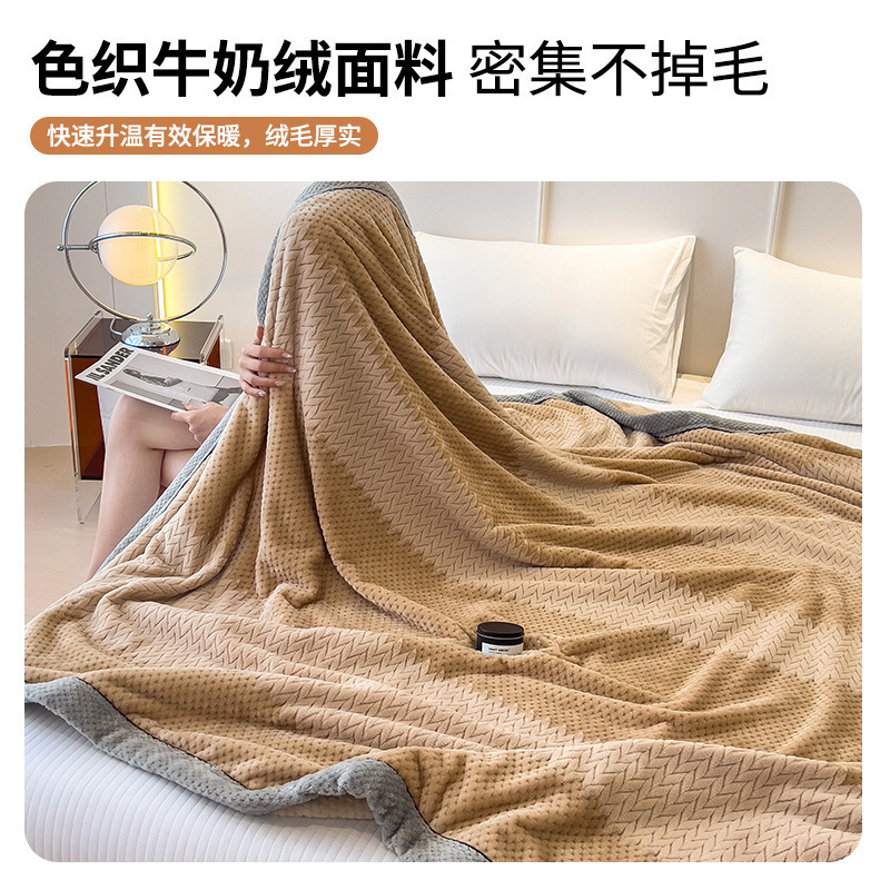 Coberta de coral de peluche gruesa de cordero torre de seda seda de sofá mantas de oficina aire acondicionado mantas de siesta para la cama