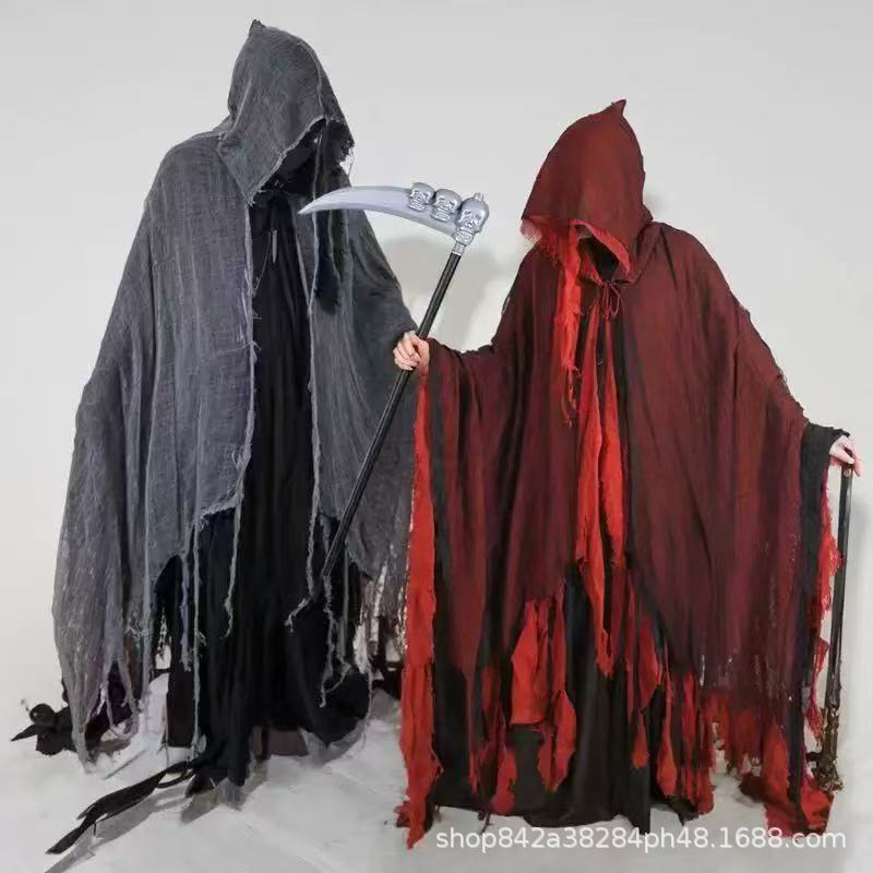 Halloween Costume Grim Reaper Cloak Halloween Party Outfit Cos Costume Props Halloween Tattered Cloak