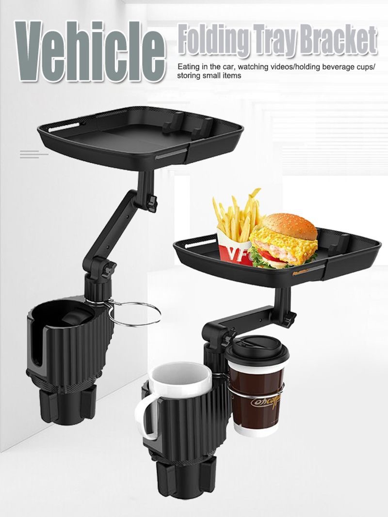 New cross-border car-mounted dining table, beverage and coffee storage rack, small dining table, food storage rack, cup holder