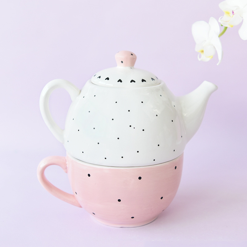 Vajilla de cerámica creativa casa tarde té serie una taza una olla taza traje resurrección Rosa oro pollo tetera