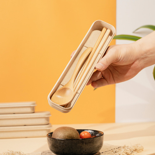 Student portable tableware set children chopsticks spoon set home camping tableware portable chopsticks spoon set