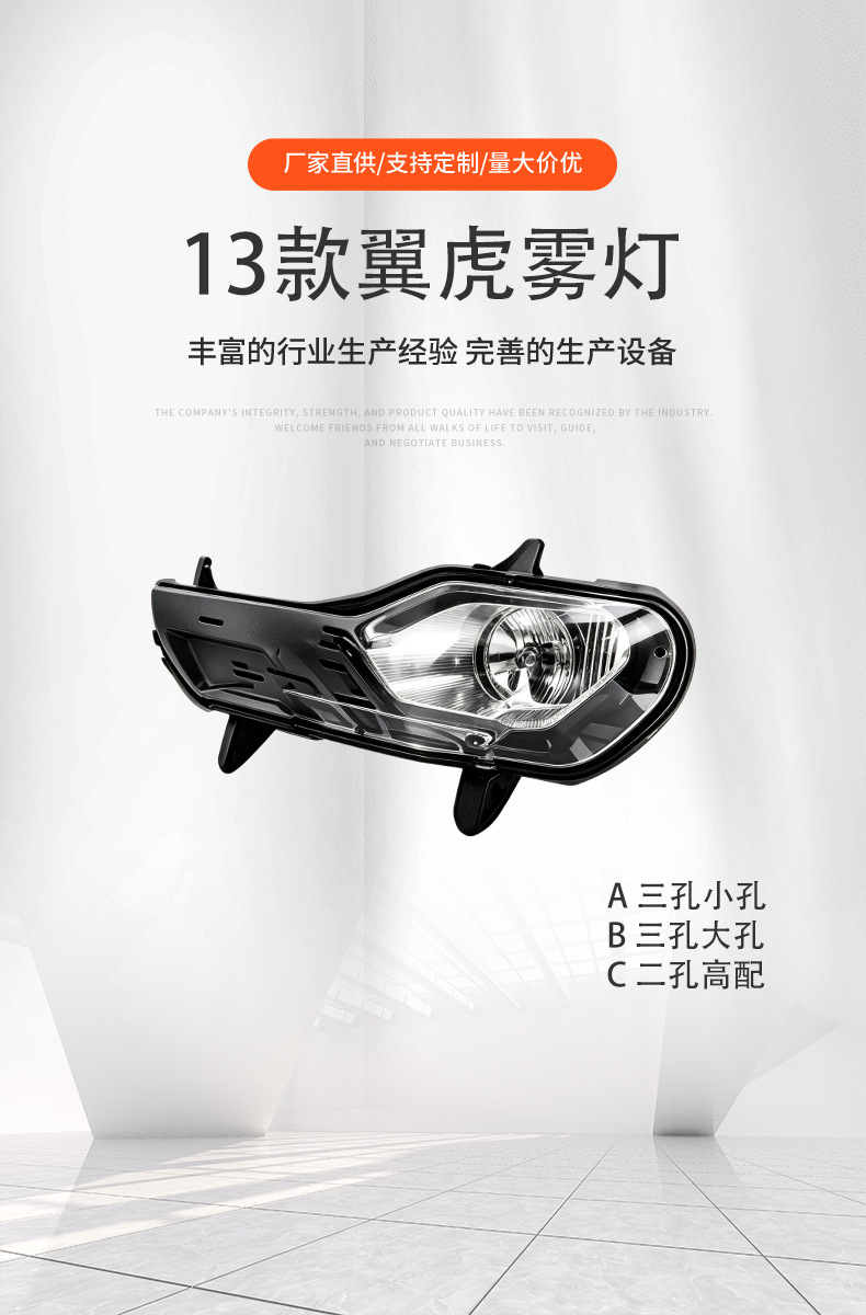 Suitable for 2013 Ford Kuga front fog lights (left and right)