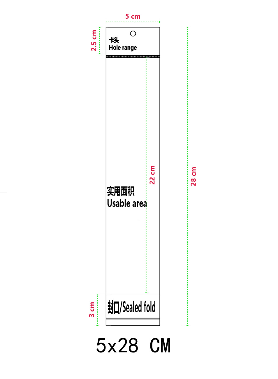 5*28*흰색+투명 100pcs/PCS*양면 5 실크