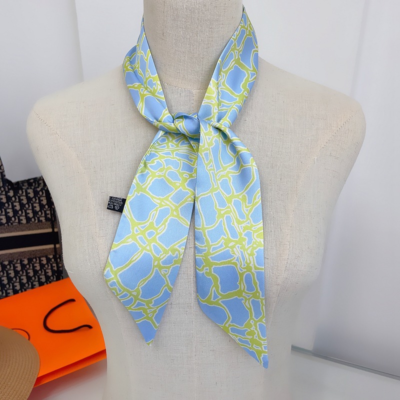 2025 nuevo estilo D bolsa atada bufanda de seda Dai Fei bolsa envuelta asa seda twilly tira larga y estrecha correa correa para el cuello cinta