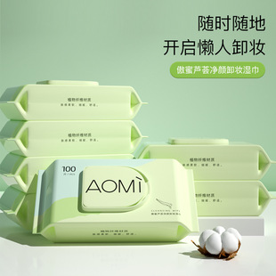 100 Aloe Cleansing Makeup Remover Wipes for Eyes and Face Disposable Makeup-Free Cotton Wipes Lazy Makeup Remover Wipes for Women