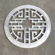 造型铝窗花屏风工厂别墅铝格栅造型隔断木纹铝挂落粤艺佰