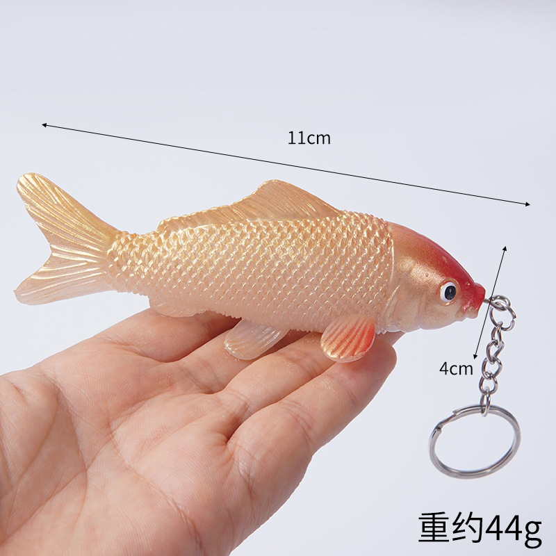 Pegamento blando de PVC simulación Koi colgante mini simulación Koi Carpa dorada modelo Koi colgante de llavero