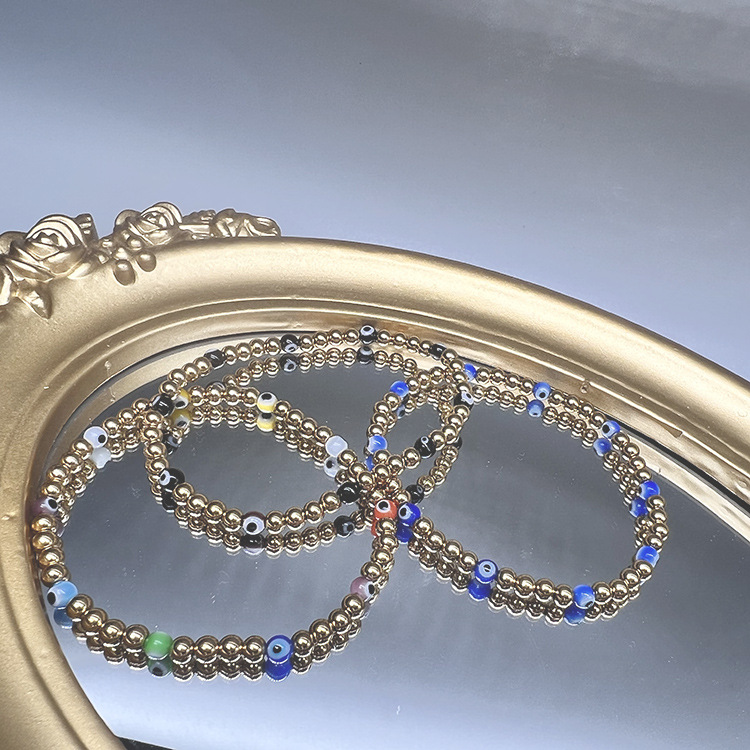 Fashion Devilu0027S Eye Stainless Steel glass Bracelets 1 Piece