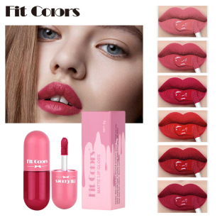 Cross Border Fit Colors Capsule Lip Glaze 6 Color Mini Color Matte Lip Gloss Liquid Lipstick Not Easy to come off