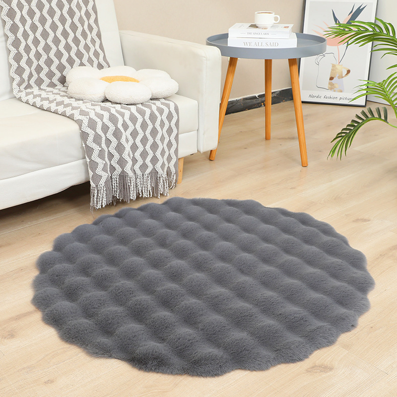 Cross-border Amazon bubble velvet carpet for home use in living room and bedroom, plush floor mat, light luxury bedside rug, bay window sofa blanket Cross-border Amazon bubble velvet carpet for home use in living room and bedroom, plush floor mat, light luxury bedside rug, bay window sofa blanket