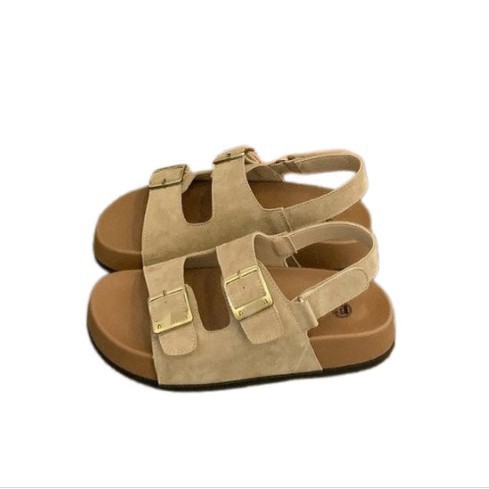 Sandallas de sol grueso para mujeres 2026 nuevo estilo de verano super caliente versátil no cansado pies de playa zapatos romanos de mujer