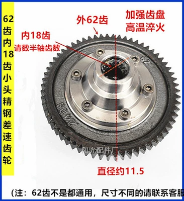 Package Electric Vehicle Differential — Diferensial dişli dəstləri - rs62-tooth-small-head-internal-18-tooth-gear