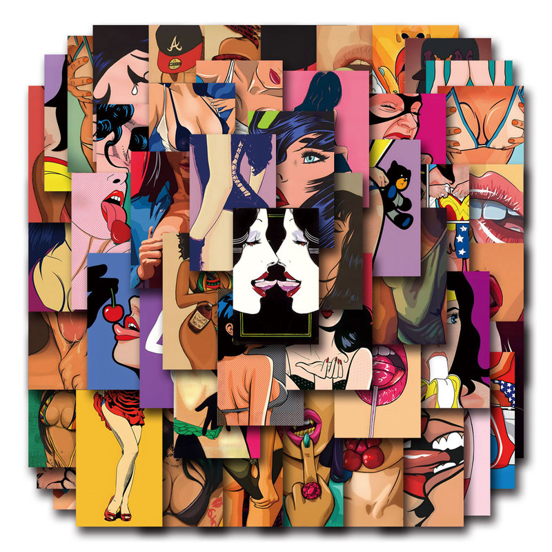 50 cross-border explosions Europe and the United States sexy beauty personality trend graffiti stickers diy decorative waterproof stickers wholesale 50 cross-border explosions Europe and the United States sexy beauty personality trend graffiti stickers diy decorative waterproof stickers wholesale