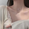 Crystal, universal necklace, small design choker, chain for key bag , simple and elegant design, trend of season