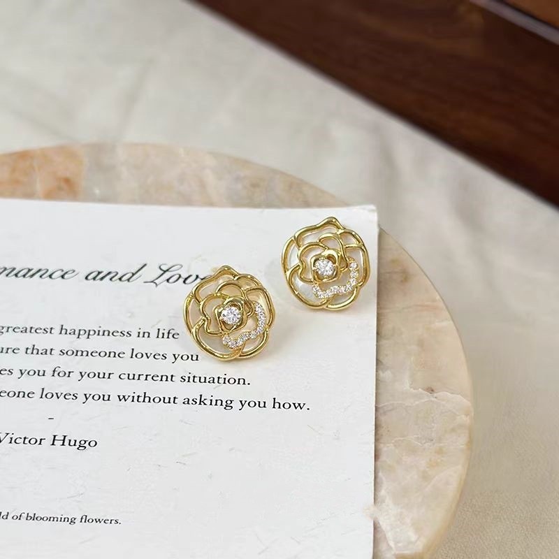 F8986 동백꽃 귀걸이