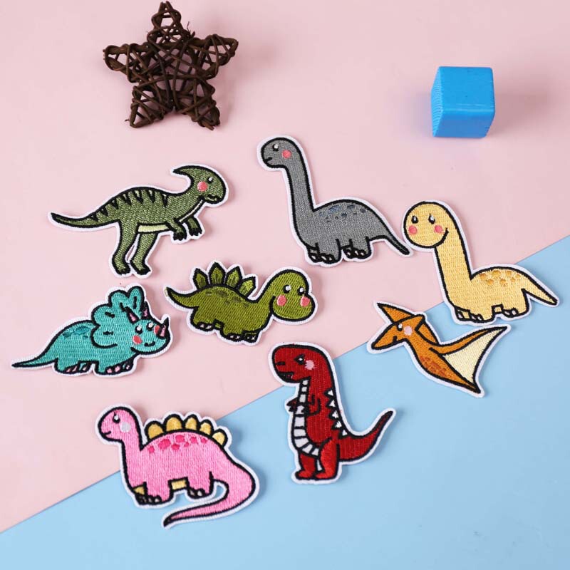 Misha Embroidered Cloth Sticker Computer Embroidered Chapter Cartoon Edition Cute Pet Dinosaur Clothes Decoration Patch Sticker Sticker