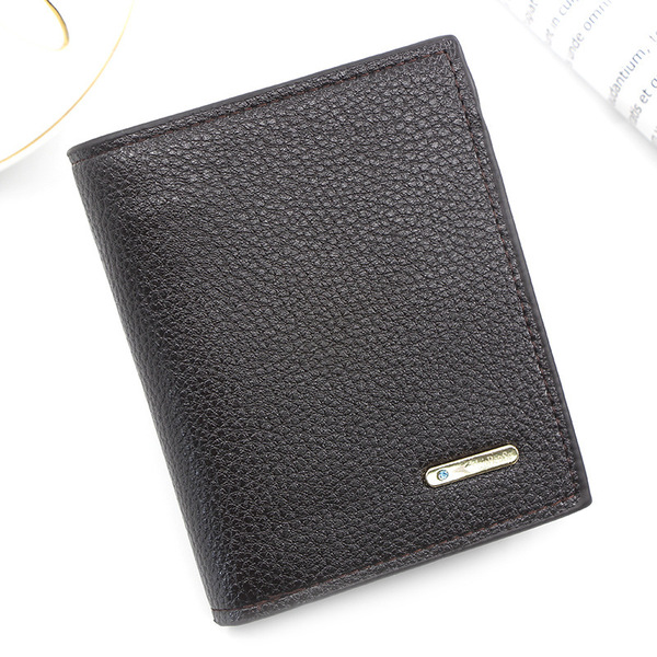 Polyurethane men's casual short wallet