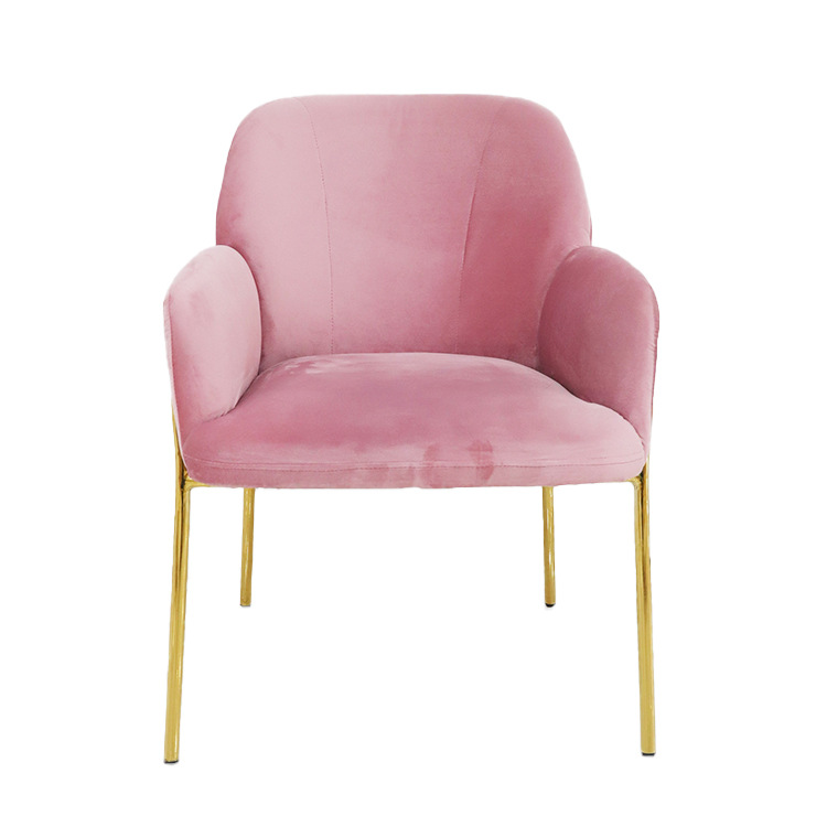 Silla de comedor de terciopelo Silla de comedor de comercio exterior transfronterizo Luz de lujo silla de soporte silla de tela de terciopelo