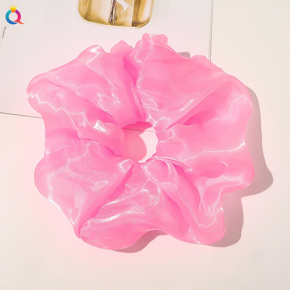 Qiyue super grande filato di seta brillante intestino crasso anello per capelli piccolo fresco corda per la testa organza cravatta per capelli anello per intestino crasso corda per capelli all'ingrosso_voghion.com