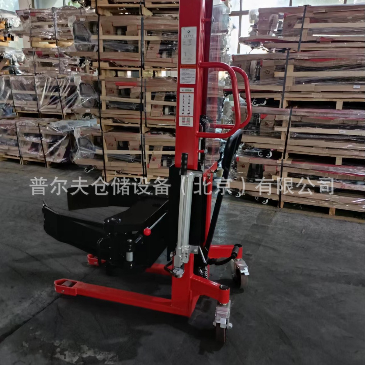 Semi electric manual paper roll clamping stacker