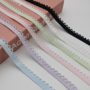 in stock 1.1cm Arch Teeth Elastic Color Elastic Belt Trousers Underwear Skirt Clothing Accessories Home Textile Clothing Decoration