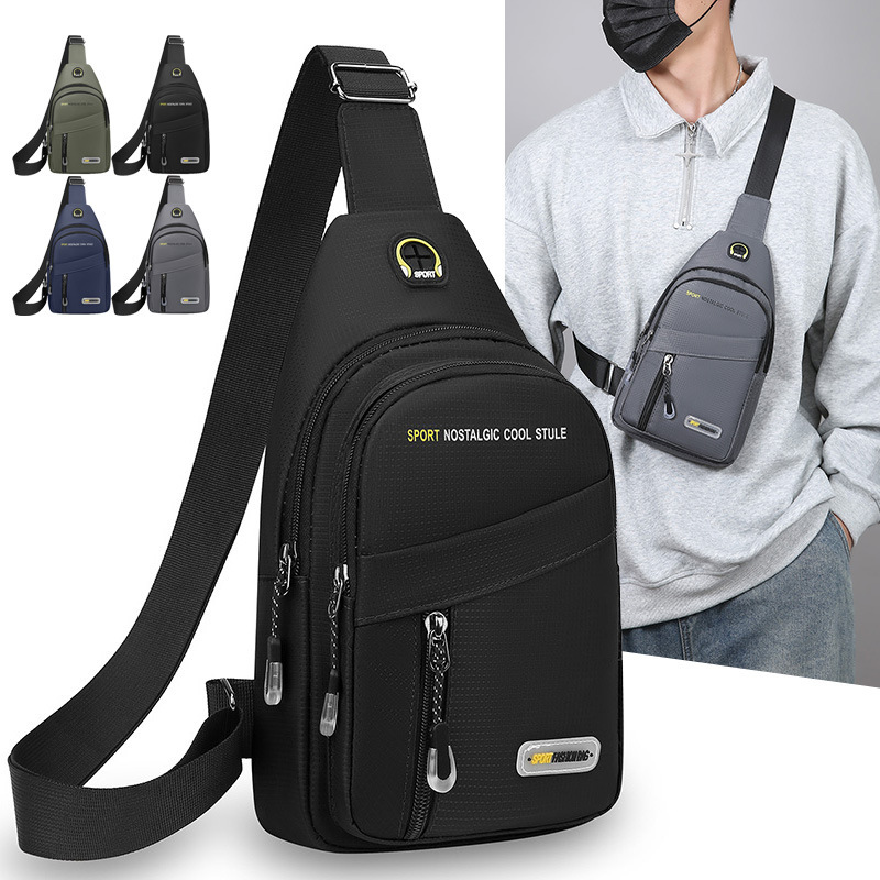 Fashion Trendy Chest Bag New Men's Shoulder Bag Versatile Casual Small Backpack Multifunctional Running Sports Chest Bag Fashion Trendy Chest Bag New Men's Shoulder Bag Versatile Casual Small Backpack Multifunctional Running Sports Chest Bag