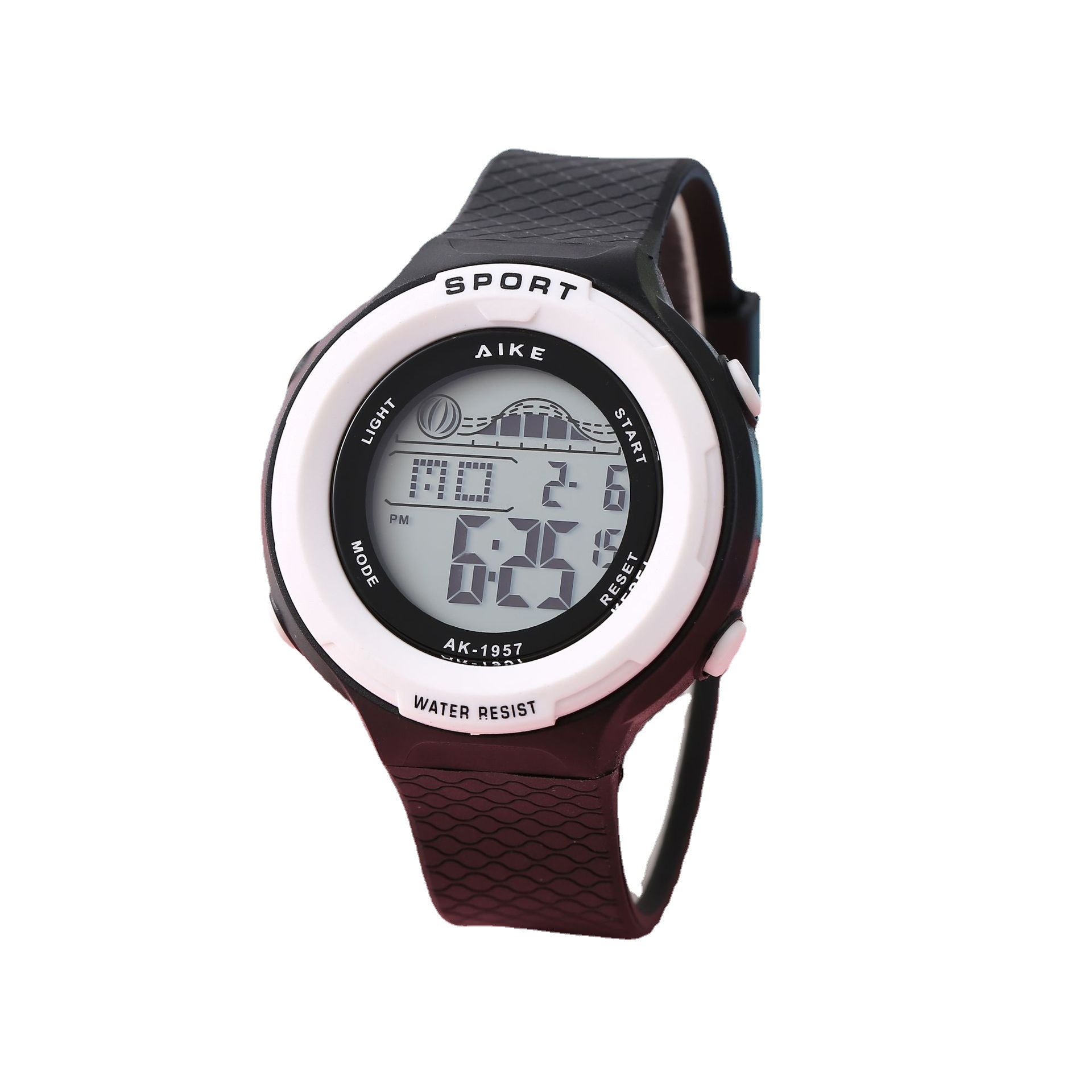 AIKE1979 color caramelo simple estudiante reloj deportivo impermeable jalea reloj electrónico cultural y creativo reloj de embalaje independiente